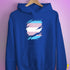 Transgender Pride Flag Ripped Reveal Hoodie - Royal Blue